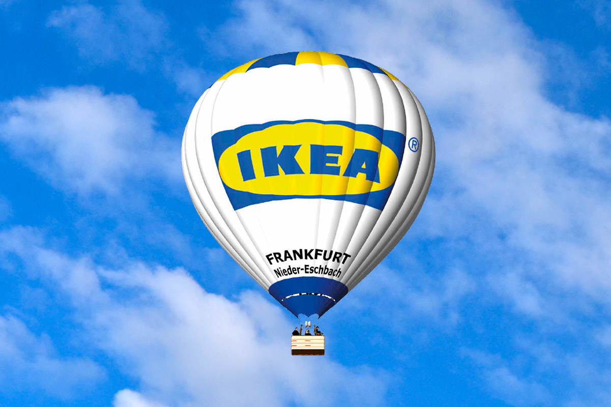 Skytours-Heißluftballon "IKEA" für Ballonfahrten in der Region Rhein-Main-Taunus